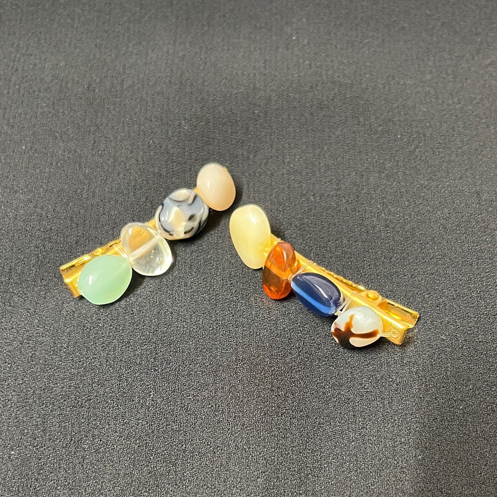 NWOT MADEWELL Multicolor Stone Hair Clips